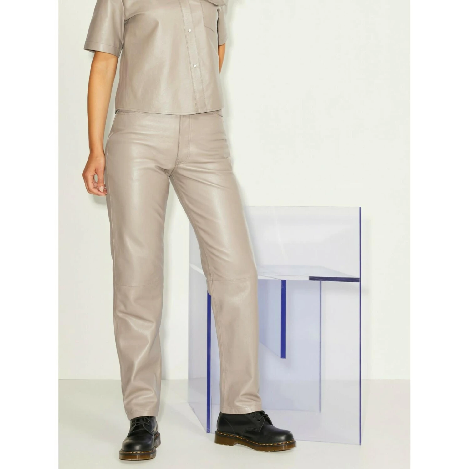 Leren Broek Met Rechte Pijpen Voor Dames JJXX Grace 6 Leren Broek Met Rechte Pijpen Voor Dames JJXX Grace - Afbeelding 4