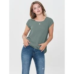 Dames-T-shirt Only Manches Courtes Vic Solid -Moss Kopenhagen-winkel 15142784 2907632 2