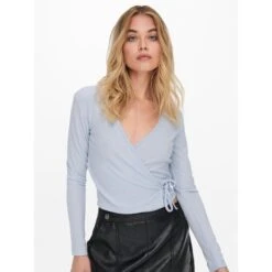 Dames-T-shirt Met Lange Mouwen Only Onlemma Tie -Moss Kopenhagen-winkel 15241065 3823894 4