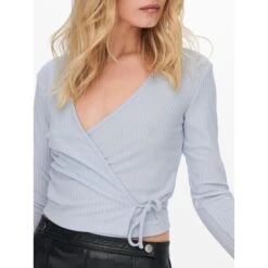 Dames-T-shirt Met Lange Mouwen Only Onlemma Tie -Moss Kopenhagen-winkel 15241065 3823894 5