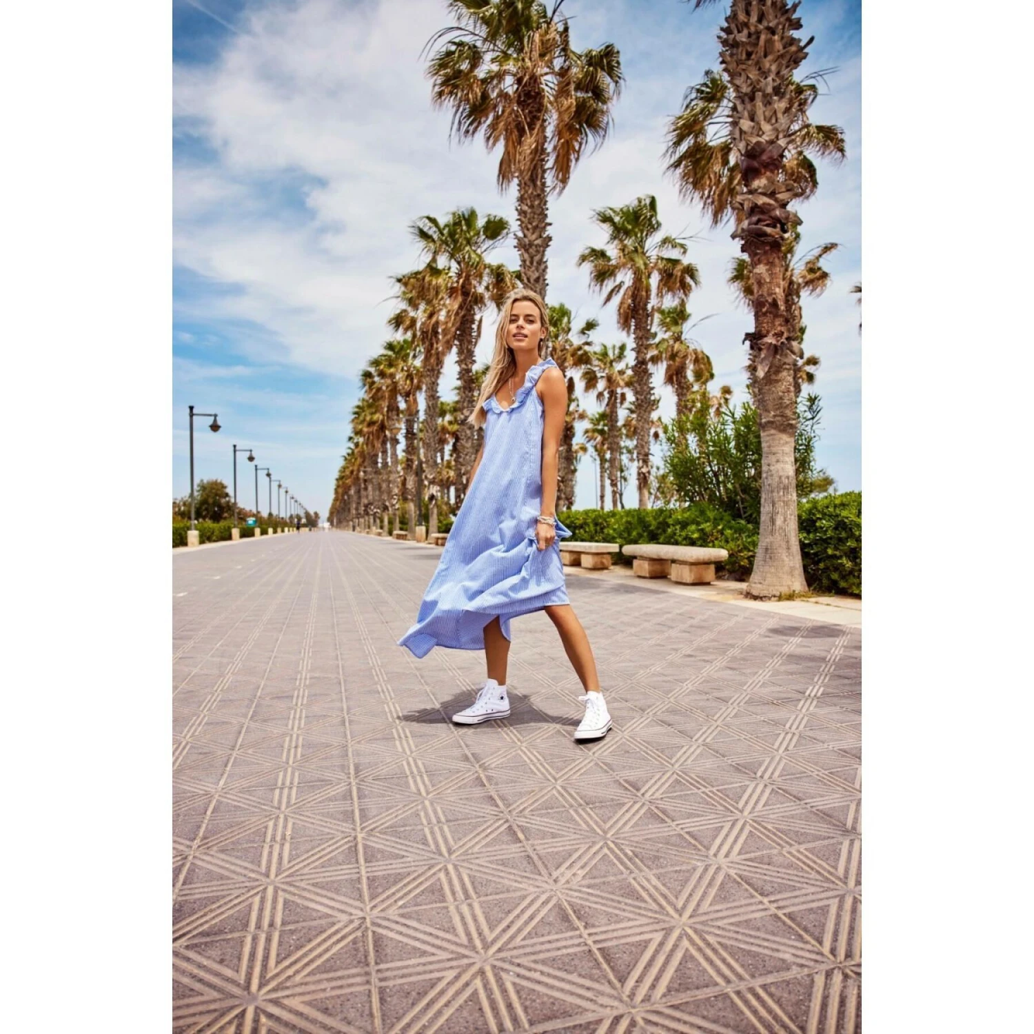 Dames Jurk Only Allie Strap A Calf Y/D 5 Dames Jurk Only Allie Strap A Calf Y/D - Afbeelding 3