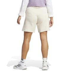 Damesshort Adidas ALL SZN Fleece -Moss Kopenhagen-winkel adidas ic6454 4 apparel on model back view white