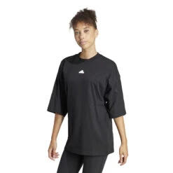 Geborduurd Dames-T-shirt Met Losse Pasvorm Adidas