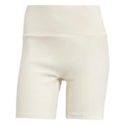 Dames Short Met Hoge Taille Adidas Lounge Rib Bike -Moss Kopenhagen-winkel adidas ip2275 1 apparel photography front view white