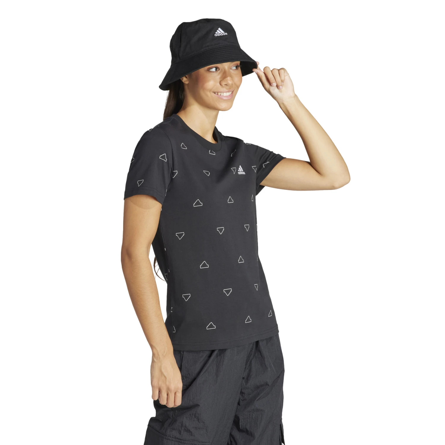 Dames-T-shirt Adidas Essentials Monogram Graphic 4 Dames-T-shirt Adidas Essentials Monogram Graphic - Afbeelding 2