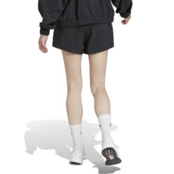 Losvallende Geborduurde Canvas Damesshort Adidas 11 Losvallende Geborduurde Canvas Damesshort Adidas -Moss Kopenhagen-winkel adidas is4315 4 apparel on model back view white