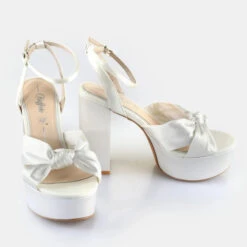 Damessandalen Buffalo Kya Bow - Vegan Satin -Moss Kopenhagen-winkel buffalo 1291547 04 nw0224