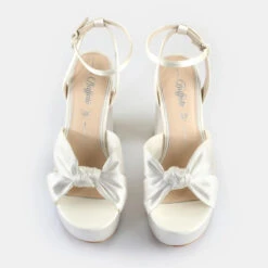 Damessandalen Buffalo Kya Bow - Vegan Satin -Moss Kopenhagen-winkel buffalo 1291547 05 nw0224