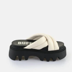 Damessandalen Buffalo Flora Cross Quilt - Vegan Nappa -Moss Kopenhagen-winkel buffalo 1602225 3