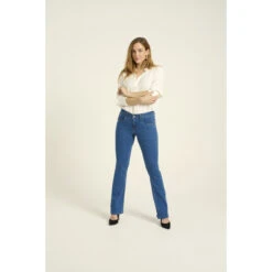 Damesjeans Cream Lone Bootcut Coco Fit -Moss Kopenhagen-winkel cream 10609152 100116 5