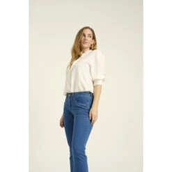 Damesjeans Cream Lone Bootcut Coco Fit -Moss Kopenhagen-winkel cream 10609152 100116 7
