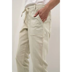 Cargo Broek Voor Dames Cream Nuka Jogdenim -Moss Kopenhagen-winkel cream 10609787 151305 5