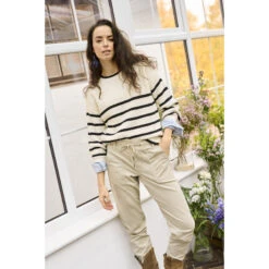 Cargo Broek Voor Dames Cream Nuka Jogdenim -Moss Kopenhagen-winkel cream 10609787 151305 6