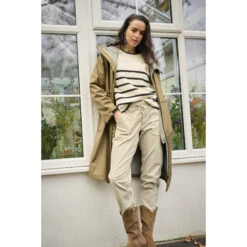Cargo Broek Voor Dames Cream Nuka Jogdenim -Moss Kopenhagen-winkel cream 10609787 151305 9