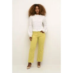 Damesjeans 7/8 Twill Cream Ann Straight Coco Fit -Moss Kopenhagen-winkel cream 10612168 140647 2