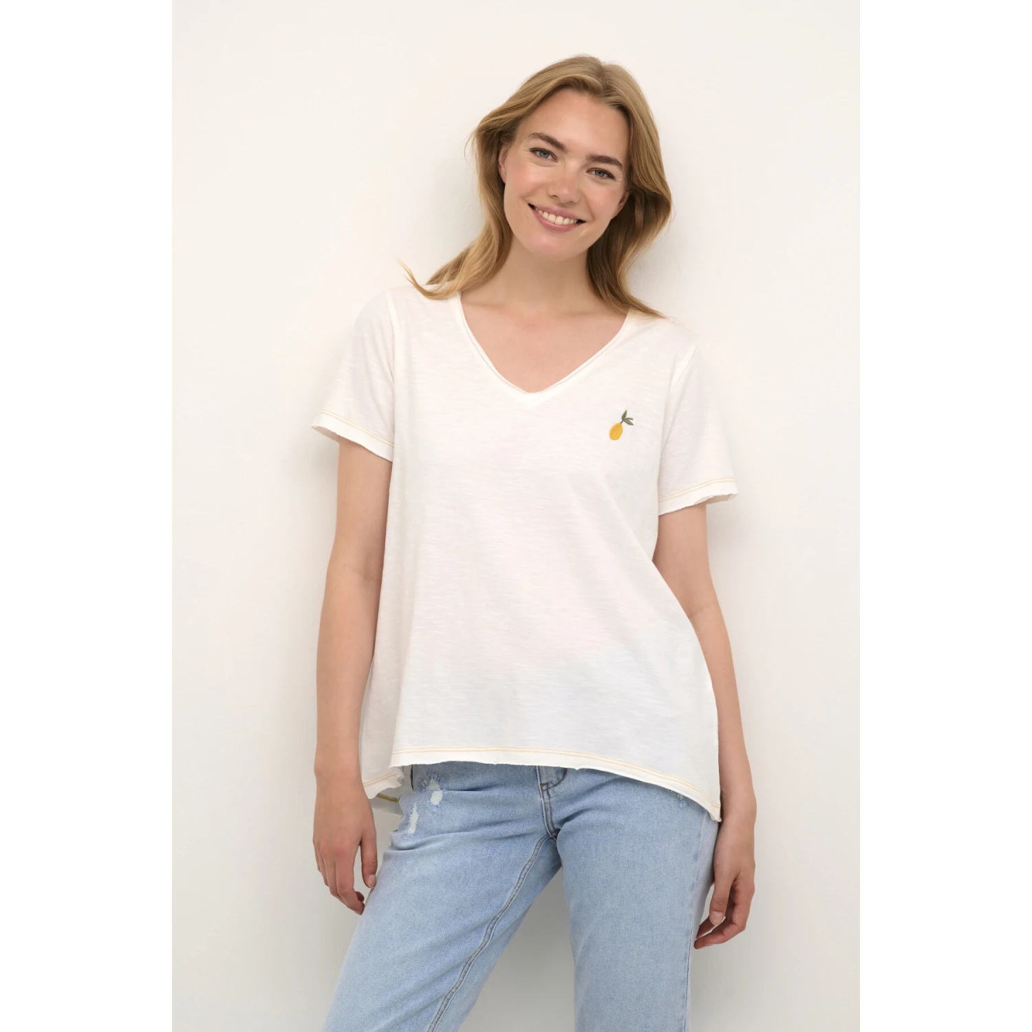 Dames-T-shirt Cream Idiana 6 Dames-T-shirt Cream Idiana - Afbeelding 4