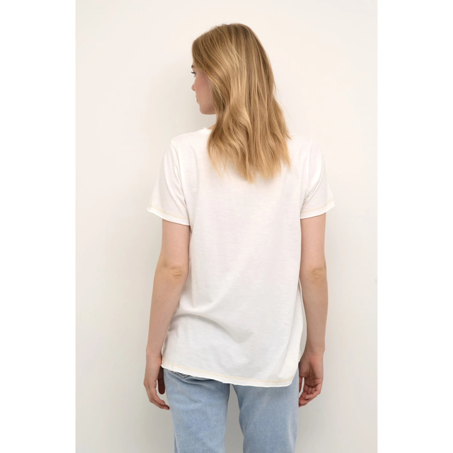Dames-T-shirt Cream Idiana 7 Dames-T-shirt Cream Idiana - Afbeelding 5