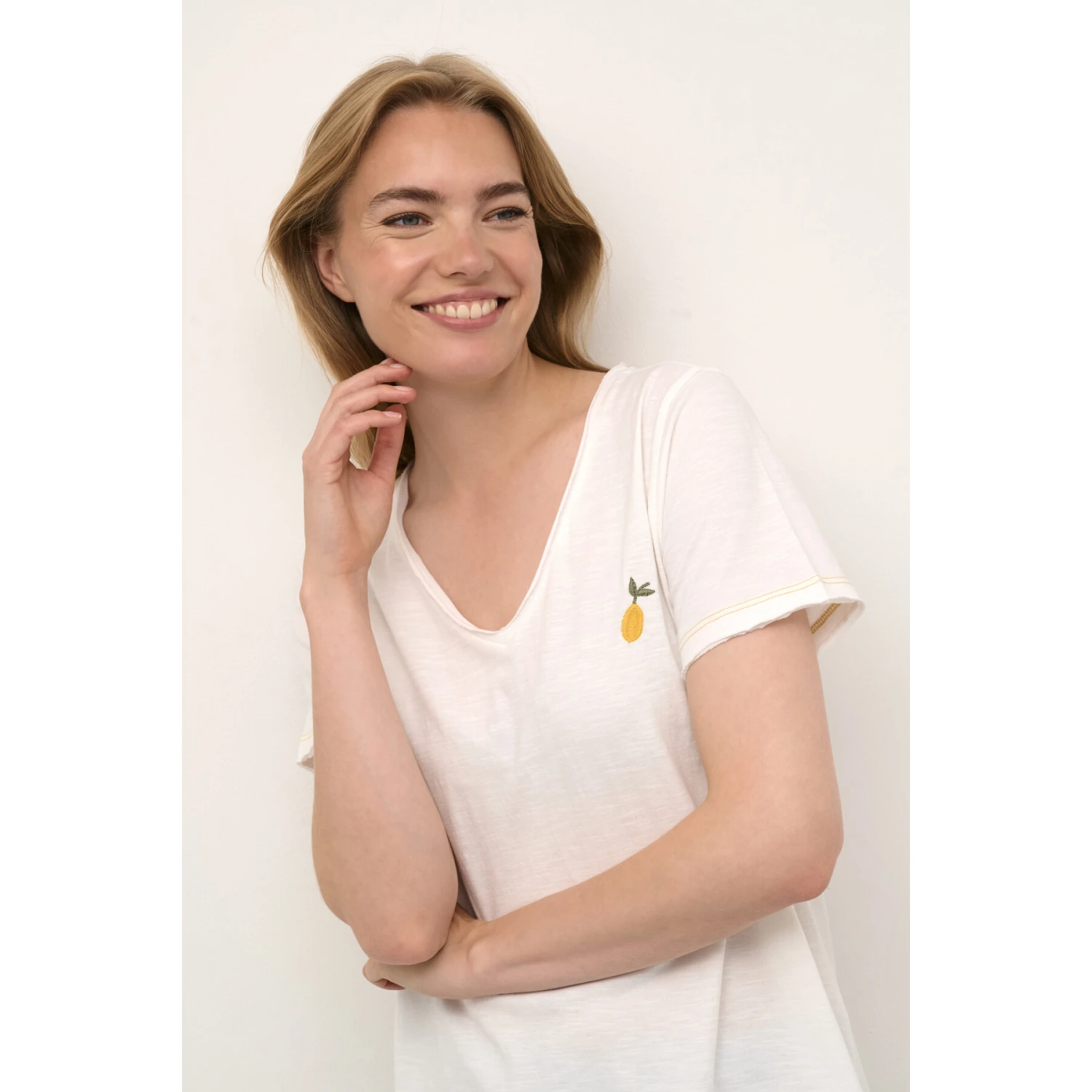 Dames-T-shirt Cream Idiana 8 Dames-T-shirt Cream Idiana - Afbeelding 6