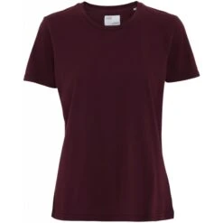 Dames-T-shirt Colorful Standard Light Organic Oxblood Red