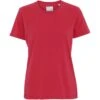 Dames-T-shirt Colorful Standard Light Organic Scarlet Red -Moss Kopenhagen-winkel cs2051 scarletred