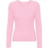 Geribd Dames-T-shirt Met Lange Mouwen Colorful Standard Organic Flamingo Pink -Moss Kopenhagen-winkel cs2055 flamingopink