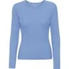 Geribd Dames-T-shirt Met Lange Mouwen Colorful Standard Organic Sky Blue -Moss Kopenhagen-winkel cs2055 skyblue