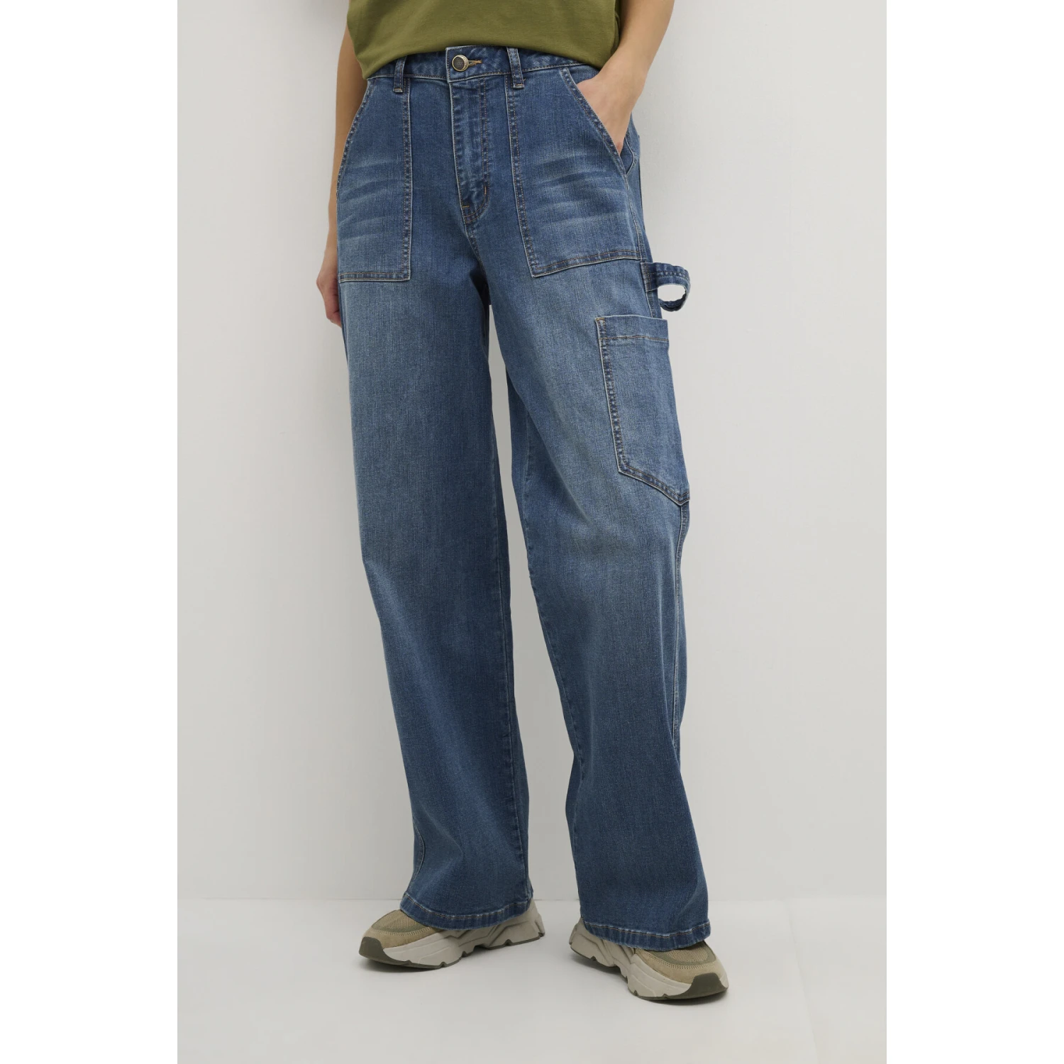 Denim Cargobroek Dames CULTURE Kora 6 Denim Cargobroek Dames CULTURE Kora - Afbeelding 4