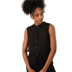 Dames Jumpsuit Deeluxe Savina -Moss Kopenhagen-winkel deeluxe 03t755w 10blk 1