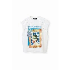 Dames-T-shirt Desigual Amsterdam -Moss Kopenhagen-winkel desigual 23swtk06 1000 4