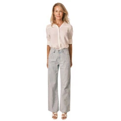 Katoenen Jeans Met Hoge Taille En Uitlopende Pijpen F.A.M. Paris Forest