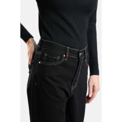 Katoenen Jeans Met Hoge Taille En Rechte Pijpen Voor Dames F.A.M. Paris Pola -Moss Kopenhagen-winkel f a m paris kz 06 sc black 3