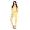 Damesjumpsuit In Geel Stretchkatoen Met Lange Mouwen F.A.M. Paris Doria -Moss Kopenhagen-winkel f a m paris lc 26 co sun 0