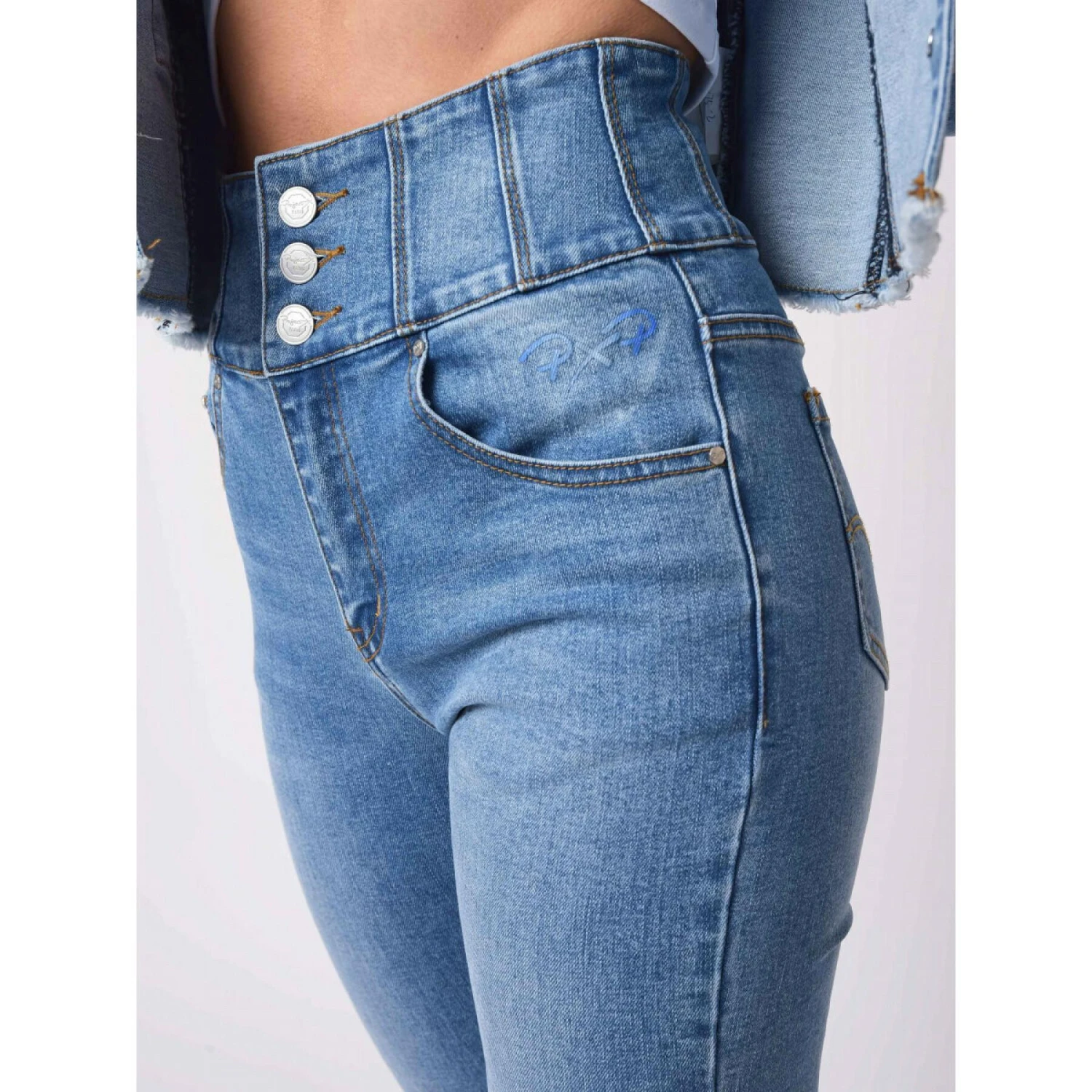 Dames Skinny Jeans Met Hoge Taille Project X Paris 7 Dames Skinny Jeans Met Hoge Taille Project X Paris - Afbeelding 5