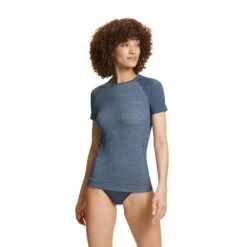 Dames-T-shirt Falke Wool-Tech Light -Moss Kopenhagen-winkel falke 33473 6751 frontview