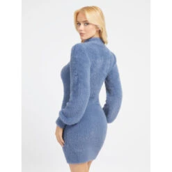 Damesjurk Met Lange Mouwen En V-hals Guess Cutout Sadie -Moss Kopenhagen-winkel guess w3bk0z z3bs0 f71q 15