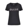 Dames-T-shirt Guess Mesh Logo -Moss Kopenhagen-winkel guess w3gi35 j1300 jblk 0