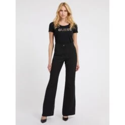 Dames-T-shirt Guess Mesh Logo -Moss Kopenhagen-winkel guess w3gi35 j1300 jblk 14