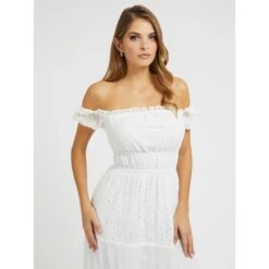Geborduurde Lange Damesjurk Guess Zena -Moss Kopenhagen-winkel guess w3gk51 wfdr2 g011 15