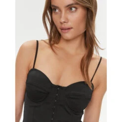 Damestanktop Guess Maia -Moss Kopenhagen-winkel guess w4rh17 wd1r2 jblk jet black a996 4