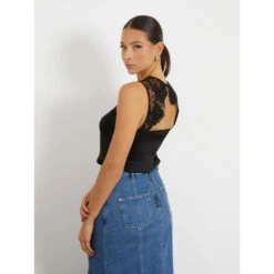 Damestanktop Guess Perla -Moss Kopenhagen-winkel guess w4rh61 wd8g2 jblk 15