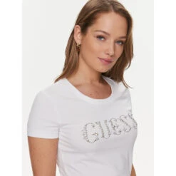 Dames-T-shirt Guess Stones Logo -Moss Kopenhagen-winkel guess w4ri39 j1314 g011 pure white 4