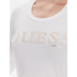 Dames-T-shirt Met Lange Mouwen Guess Pony Hair -Moss Kopenhagen-winkel guess w4ri76 j1314 g011 pure white 4