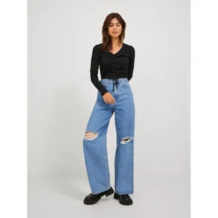 Dames-T-shirt Met Lange Mouwen Jack & Jones Fenja -Moss Kopenhagen-winkel jack jones 12232558 4211296 4