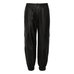 Leren Cargo Broek Voor Dames KAFFE Malene