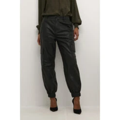 Leren Cargo Broek Voor Dames KAFFE Malene -Moss Kopenhagen-winkel kaffe 10507887 100121 3