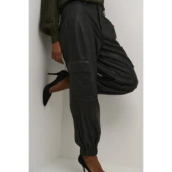 Leren Cargo Broek Voor Dames KAFFE Malene -Moss Kopenhagen-winkel kaffe 10507887 100121 6