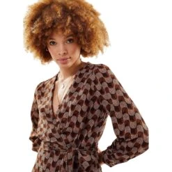 LA PETITE ETOILE Damesjurk La Petite Étoile Kamo 9 LA PETITE ETOILE Damesjurk La Petite Étoile Kamo -Moss Kopenhagen-winkel la petite etoile kamo marron marron 4