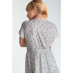 Jurk Met Korte Mouwen Voor Dames Le Temps Des Cerises Chardon -Moss Kopenhagen-winkel le temps des cerises fchardon00000mc 0432 black white 6