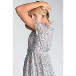 Jurk Met Korte Mouwen Voor Dames Le Temps Des Cerises Chardon -Moss Kopenhagen-winkel le temps des cerises fchardon00000mc 0432 black white 7