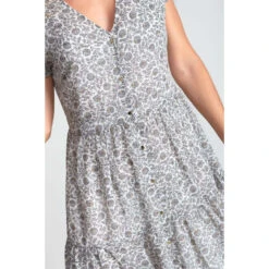 Jurk Met Korte Mouwen Voor Dames Le Temps Des Cerises Chardon -Moss Kopenhagen-winkel le temps des cerises fchardon00000mc 0432 black white 8